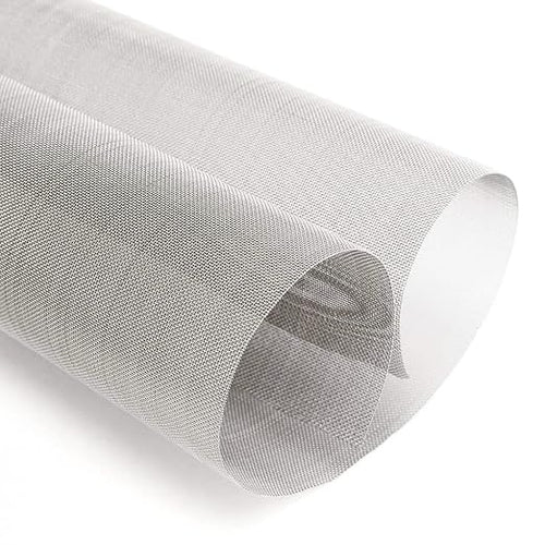 1Pack 100 Mesh 304 Stainless Steel Woven Wire Mesh, Never Rust, Hard and Heat by Basoteeuo