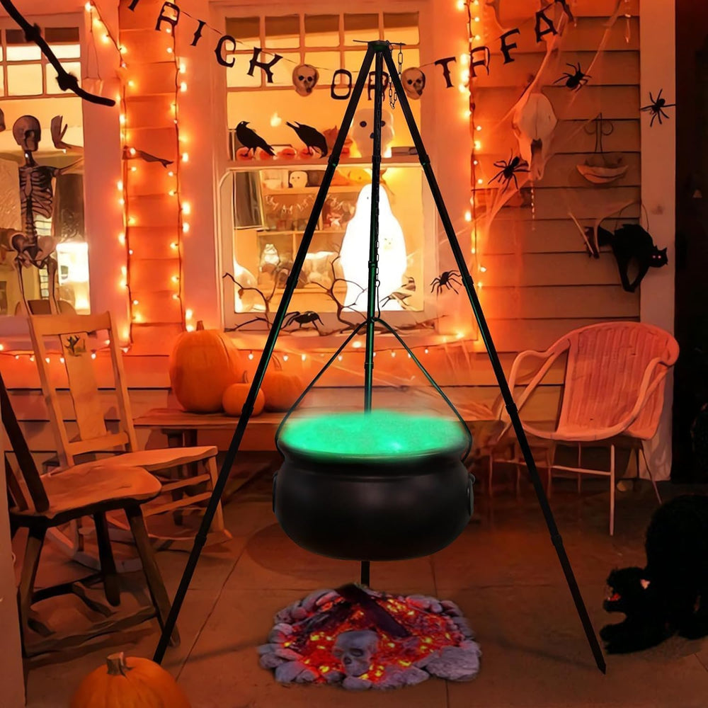 Halloween Decorations Outdoor - Large Witches Cauldron on Tripod with Lights ...