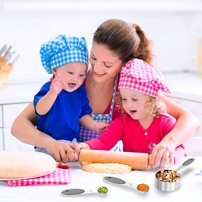 Measuring Cups & Spoons Set of 16, Wildone Stainless Steel Measuring Cups and - Image 7