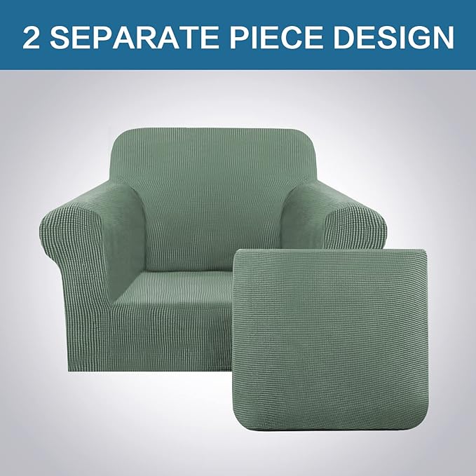 H.VERSAILTEX 2-Pieces Armchair Cover Chair Slipcovers - Image 3