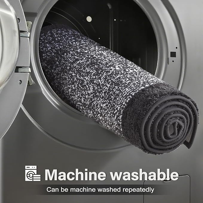 Bathroom Rugs 24x17 Non Slip Washable, Dark Grey Bath Mat - Image 9