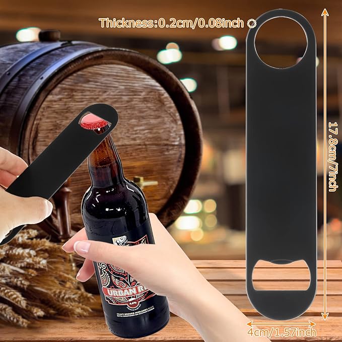 QTLCOHD 20 Pack Flat Bottle Opener 7 Inch Stainless Steel Bottle Openers Bulk - Image 2