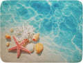 Giwawa Coastal Starfish Dish Drying Mat 18"x24" Ocean Blue Sea Coral Seashell by Giwawa