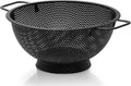Black Colander for Kitchen, Stainless Steel Pasta Strainer by Kteniy
