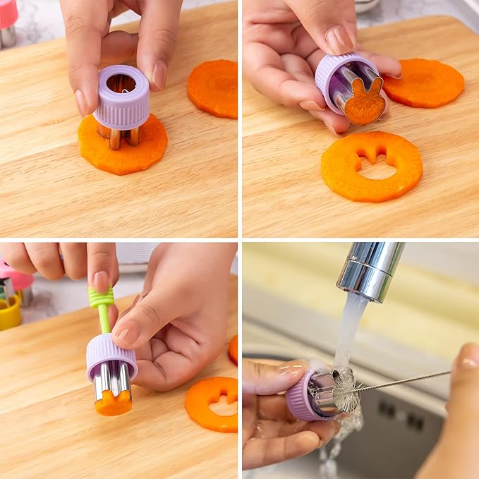 Fruit Cutters Shapes for Kids 22 Pcs, Mini Cookie Cutters Set, Vegetable Cutter - Image 3