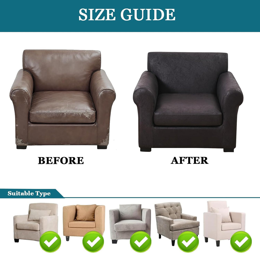 FUANGUI 2 Piece Chair Covers Armchair Arm Covers Chair Couch Covers