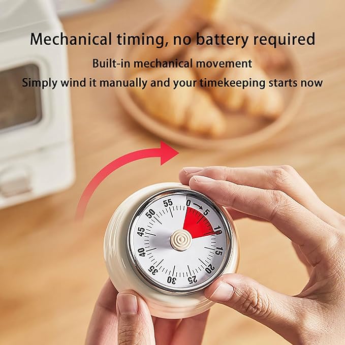 Elegant Stainless Steel Vintage Kitchen Timer - Image 4