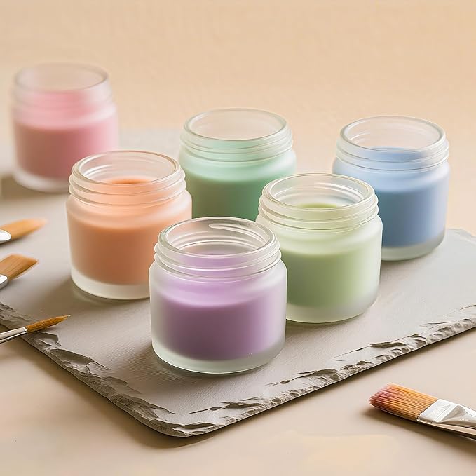 2oz Jars with Lids, Hoa Kinh 24 Pack Frosted Glass Jars with Woodgrain Lids - Image 8
