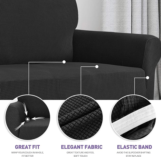 ZNSAYOTX Stretch Oversized Couch Cover Universal Sofa Covers - Image 3