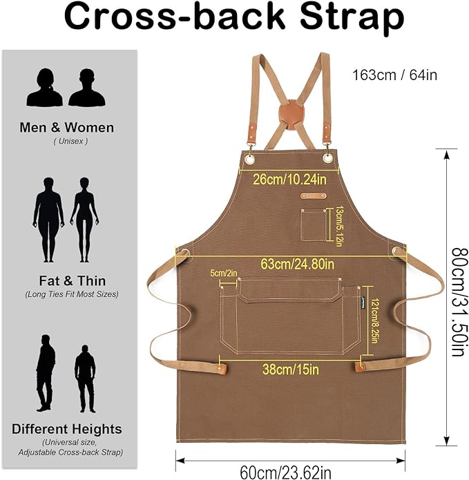 Genixart 6 Bulk Pack Chef Apron