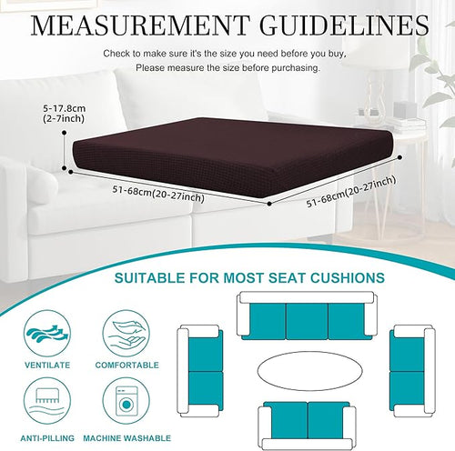 14 Pcs Stretch Patio Cushion Covers, - Image 2