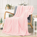 inhand Super Soft Pink Cute Throw Blanket, Cozy Plush Fleece Blanket Throw Size by inhand