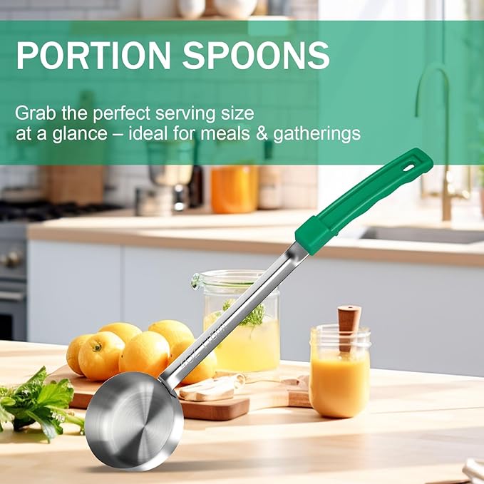 4 Ounce Solid Stainless Steel Portion Control Ladle Spoon - Image 7