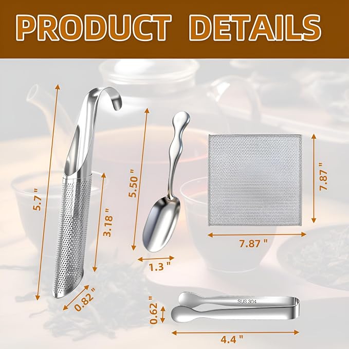 2 Pcs Tea Infuser with Hook Handle, Tea Diffusers - Image 5