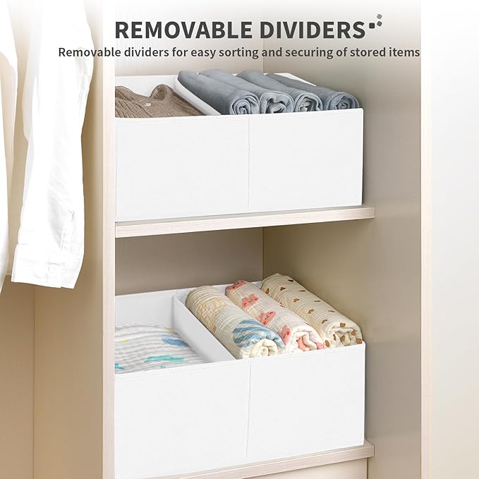 DIMJ Large Closet Shelf Organizer Bins 4 Packs - Image 3