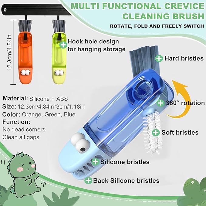 6 PCS Cup Lid Gap Cleaning Brush, Portable Water Bottle Brush, Bottle Gaps - Image 3