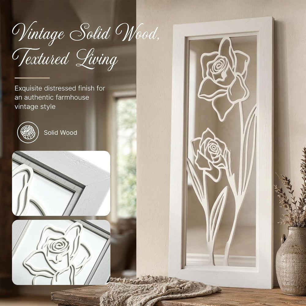 4 Set Farmhouse Mirrors for Wall Decor Living Room Bedroom Bathroom Entryway ...
