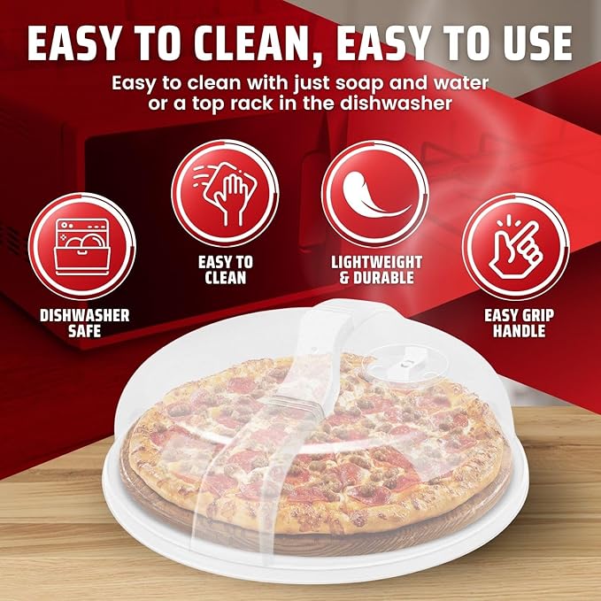 Flexzion 10.5 Inch Microwave Splatter Cover - Image 4