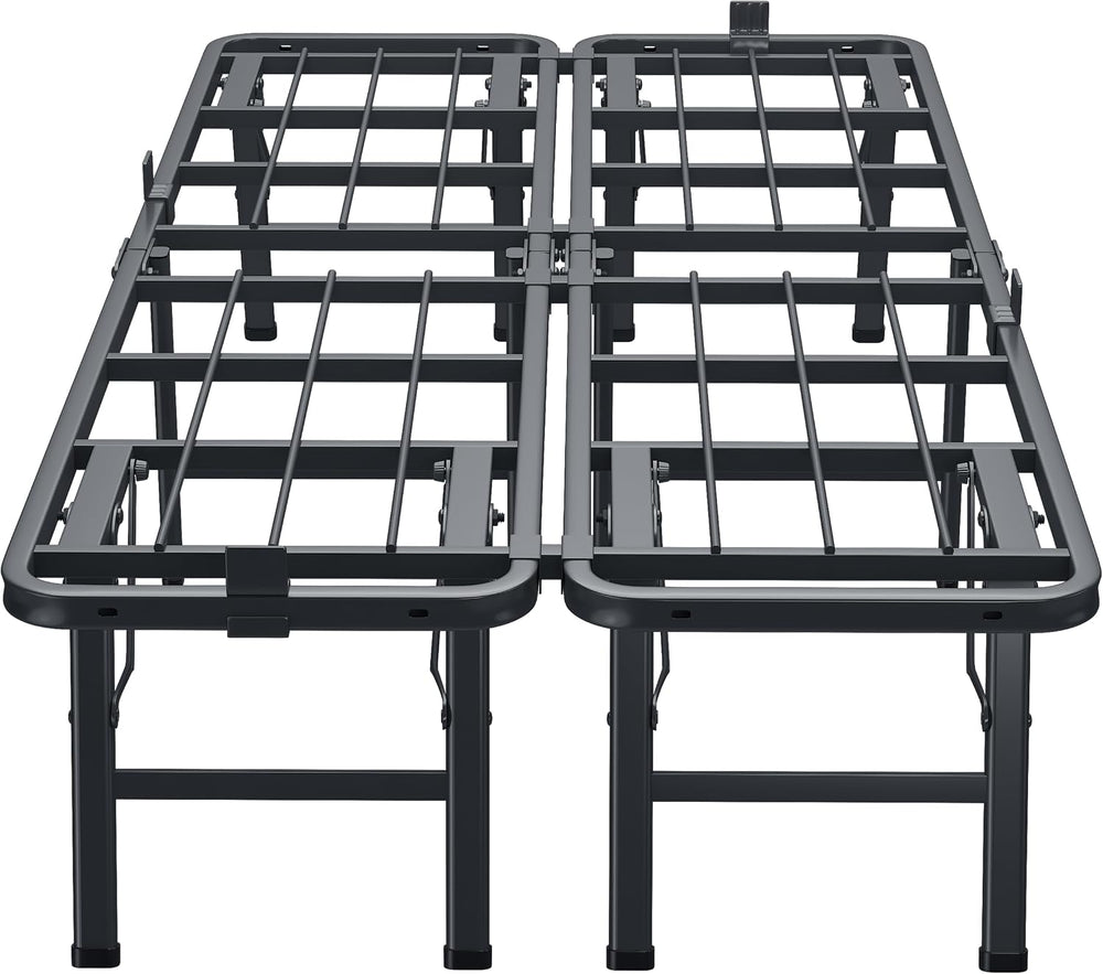 VIPSHOW 18 Inch Twin Metal Folding Bed Frame,Tool-Free Assembly Platform