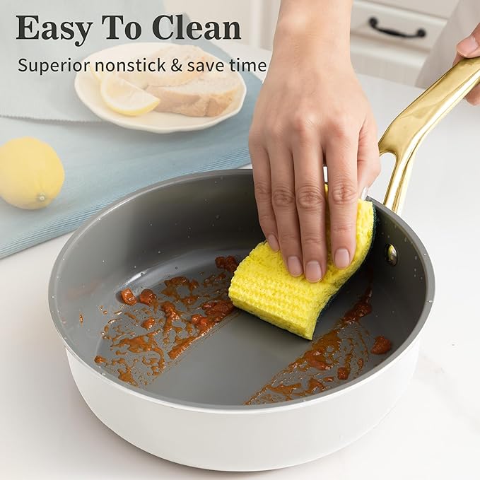 10-Inch Ceramic Non-Stick Cookware Set, 8-in-1 Multifunctional Cookware - Image 7