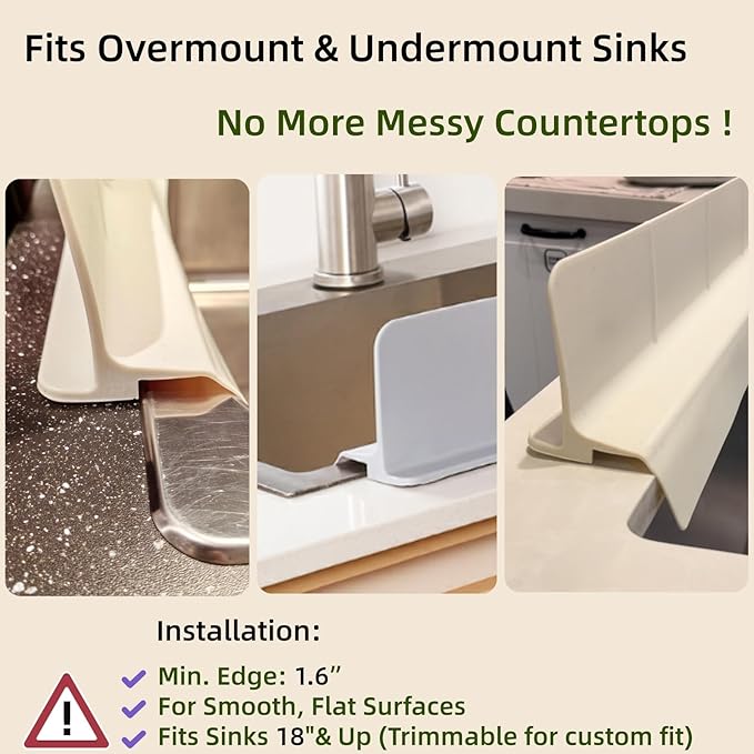 Sink Splash Guard | Tall Wall Splatter Screen | Keeps Clothes & Countertops Dry - Image 5