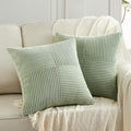 Fancy Homi 2 Packs Sage Green Decorative Throw Pillow Covers 18x18 Inch by Fancy+Homi