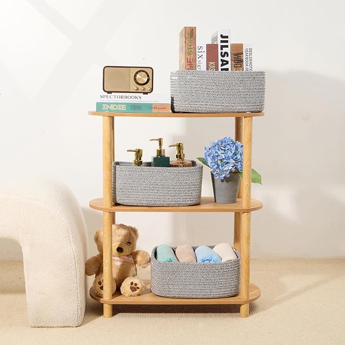MiniArk Small Storage Baskets for Organizing | Closet Organizer Bins | Shelf - Image 6