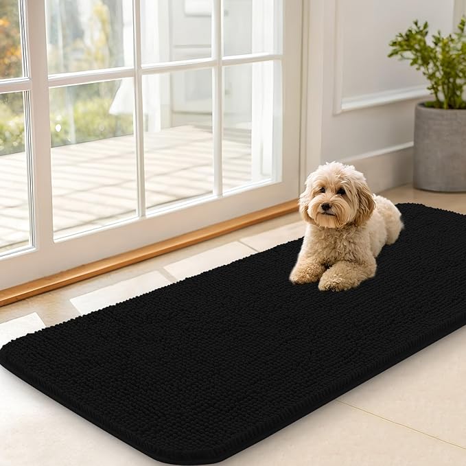 OLANLY Dog Door Mat for Muddy Paws 47x20, Absorbs Moisture and Dirt, Absorbent by OLANLY
