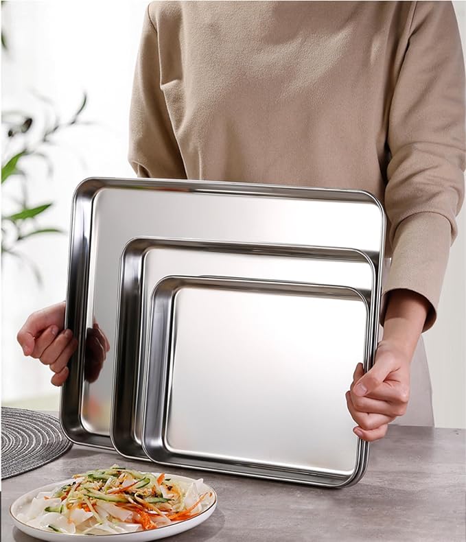 Extra Small Baking Sheet Pans Stainless Steel 304 Tiny Serving Tray 9.3 x 6.9 - Image 7