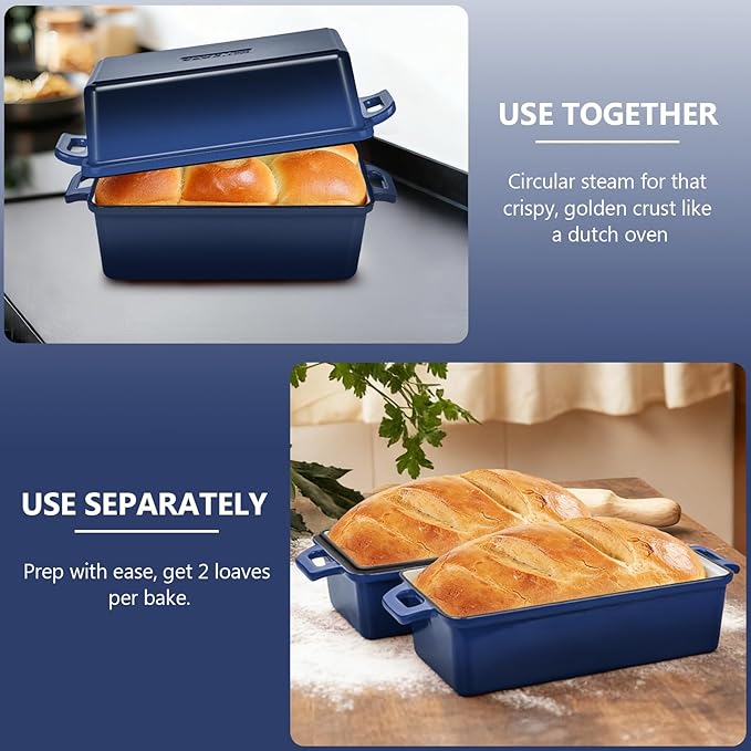 Wildone 2 in 1 Enameled Cast Iron Bread Pan