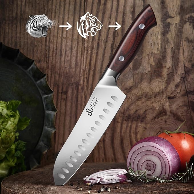 DDF iohEF Kitchen Knife 7 inch Chef Knife Professinal Santoku Knife, Japanese - Image 7