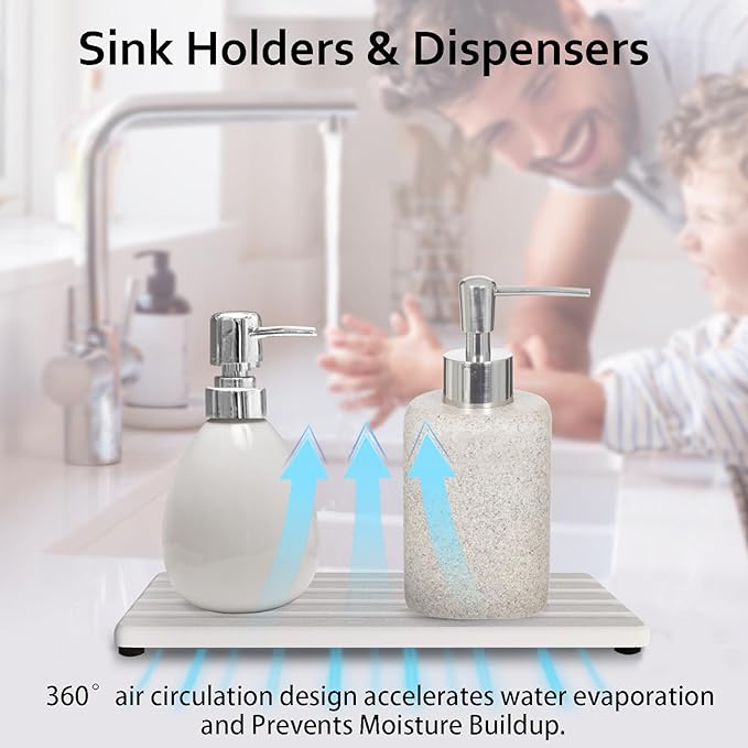Diatomite Soap Dish, Water Absorbing Stone Tray, Kitchen Sink Organizer - Image 5