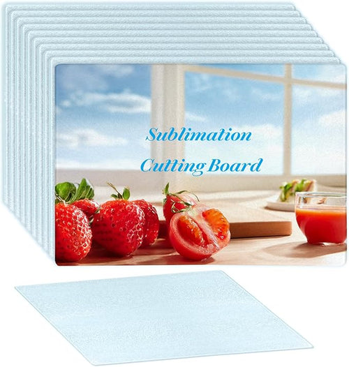 10 Pcs Sublimation Cutting Board Blanks, Textured Tempered Glass Cutting Boards by Unknown