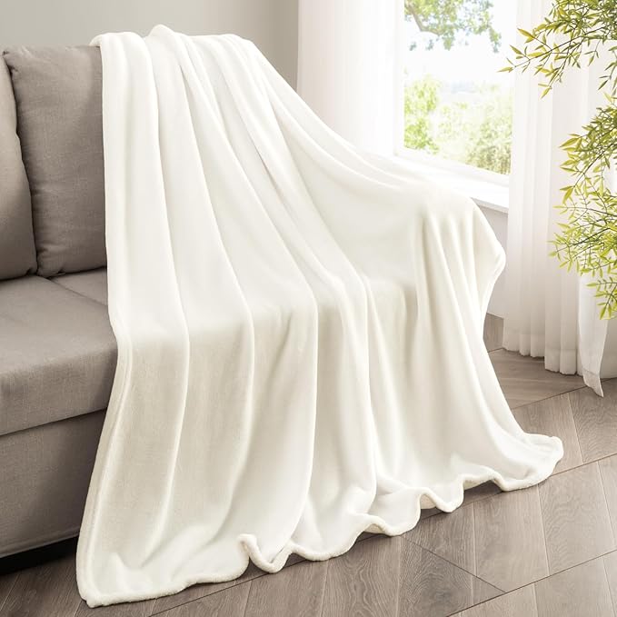 BEDELITE Fleece Blanket Cream Throw Blanket - Image 5