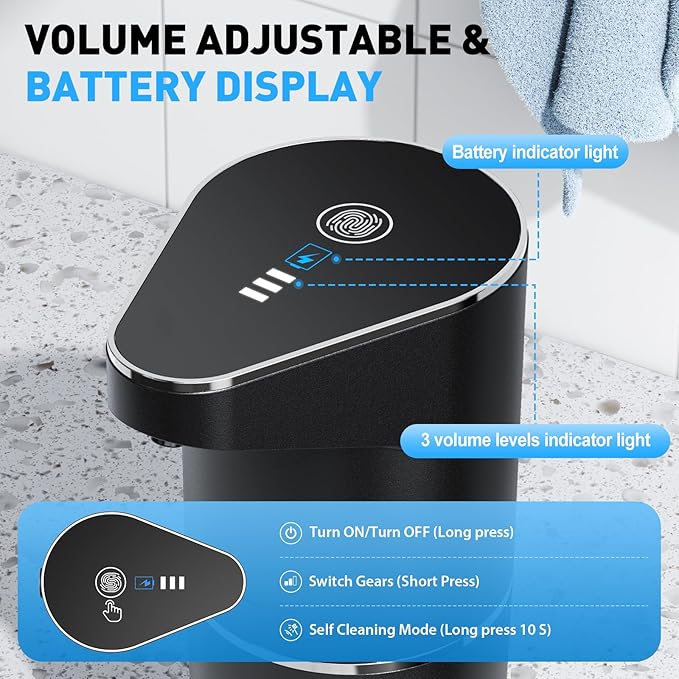 Fantictas Automatic Soap Dispenser, Touchless Hand Wall Mount Rechargeable 3 - Image 5