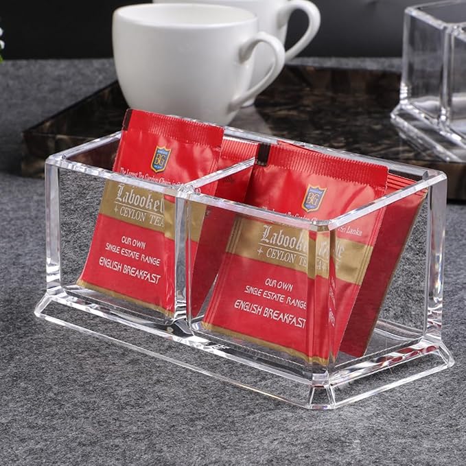 Acrylic Tea Bags Holder Coffee Sugar Bag Case Guest Room Storage Boxes - Image 2