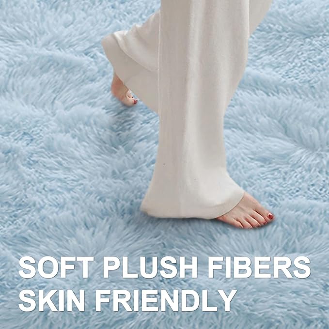 4x6 Ft Shag Rugs for Bedroom Living Room, Ultra Soft Fluffy Furry Area Rugs for - Image 4