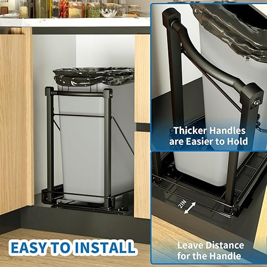 Adjustable Under Cabinet Trash Can Organizer