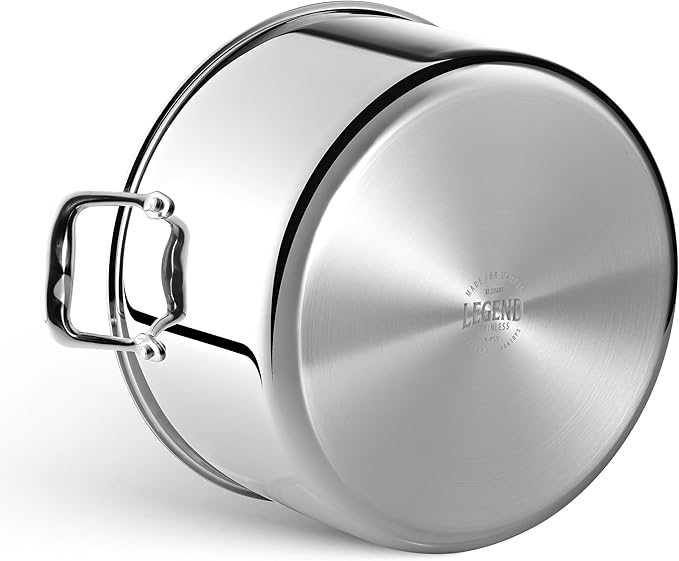 LEGEND COOKWARE 5-Ply Stainless Steel 12-Quart Stock Pot - Image 7
