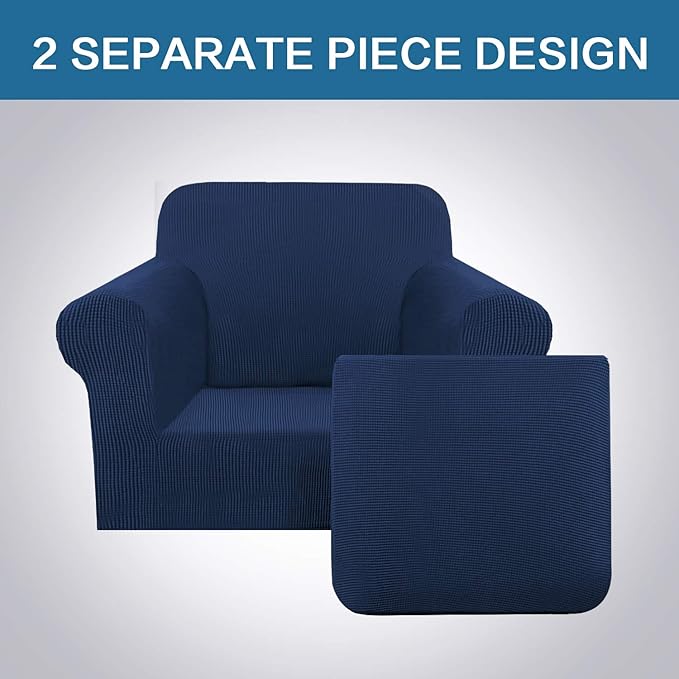 H.VERSAILTEX High Stretch 2-Piece Armchair Cover/Sofa Chair Covers/Slipcover - Image 3