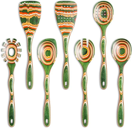 7Pcs Pakkawood Kitchen Utensils Set by NAYAHOSE