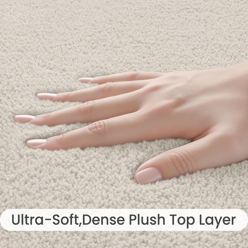 Sour Lemon 10x14 Area Rugs for Living Room Bedroom, Large Carpet White Rug