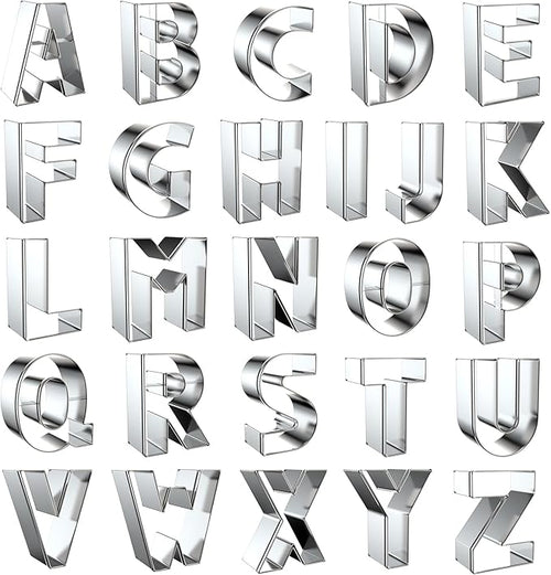 2 Inch Alphabet Cookie Cutter Set by Xzhloym