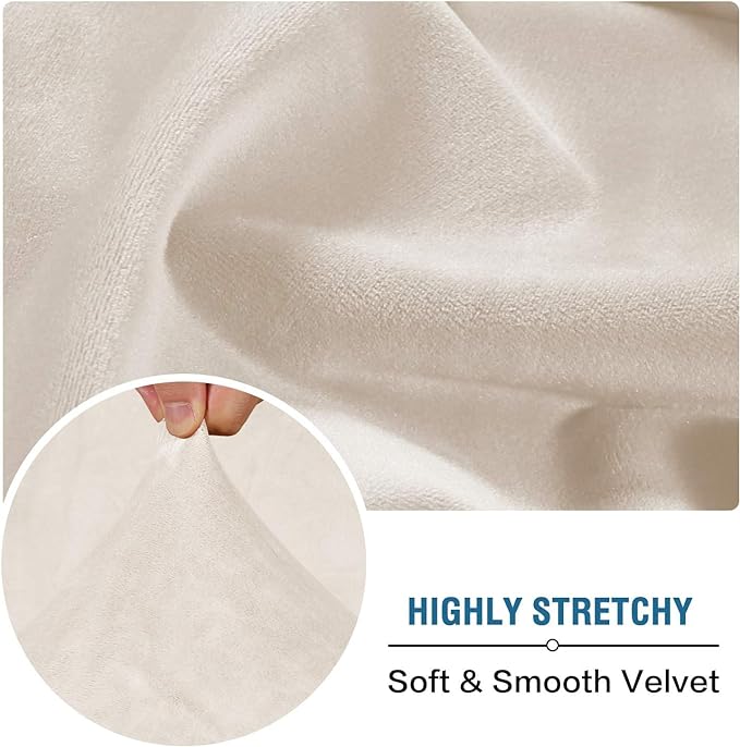 H.VERSAILTEX Velvet Stretch Individual Chaise Cover Sectional Couch Covers - Image 5