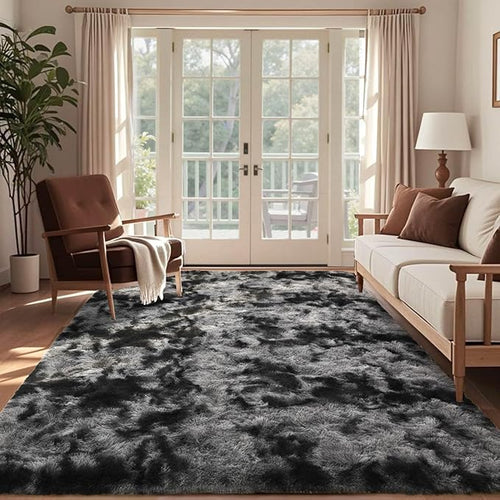 7x10 Ft Extra Large Shag Rugs for Living Room, Tie Dyed Ultra Soft Fluffy Furry - Image 2