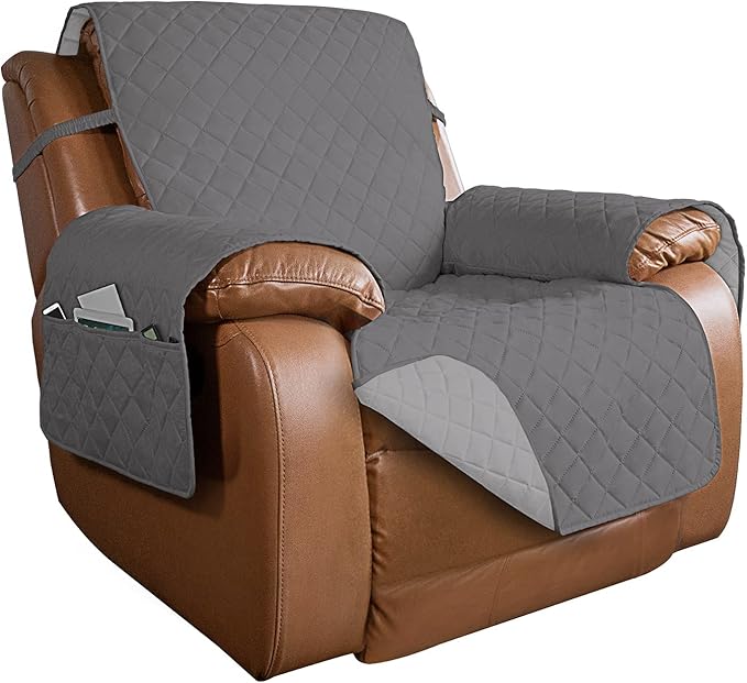 PureFit Reversible Quilted Sofa Cover, Water Resistant Slipcover Furniture by PureFit