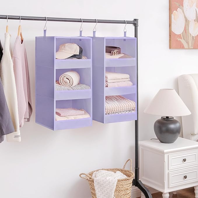 GRANNY SAYS 3 Shelf Hanging Closet Organizers and Storage, Collapsible Closet - Image 8