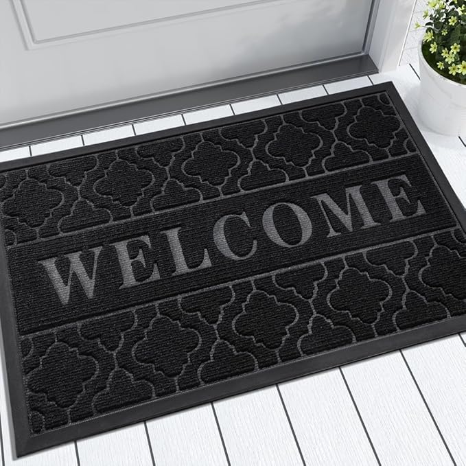Yimobra Welcome Mat Outdoor Indoor, All-Season Waterproof Front Door Mat by Yimobra