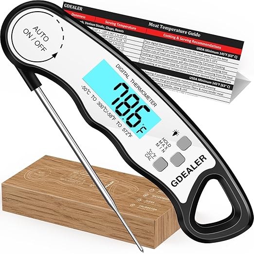 GDEALER Meat Thermometer Digital Instant Read Food Thermometer Waterproof by GDEALER
