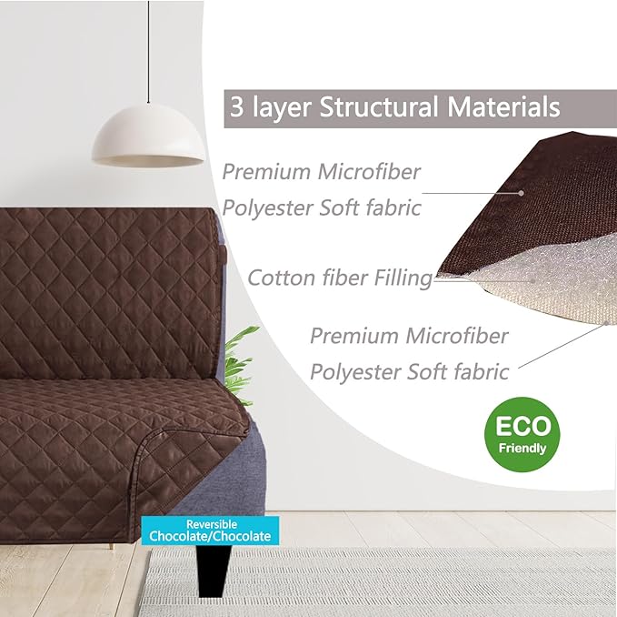 U-NICE HOME Futon Sofa Covers Reversible Sofa Slipcover Armless Cover Furniture - Image 3